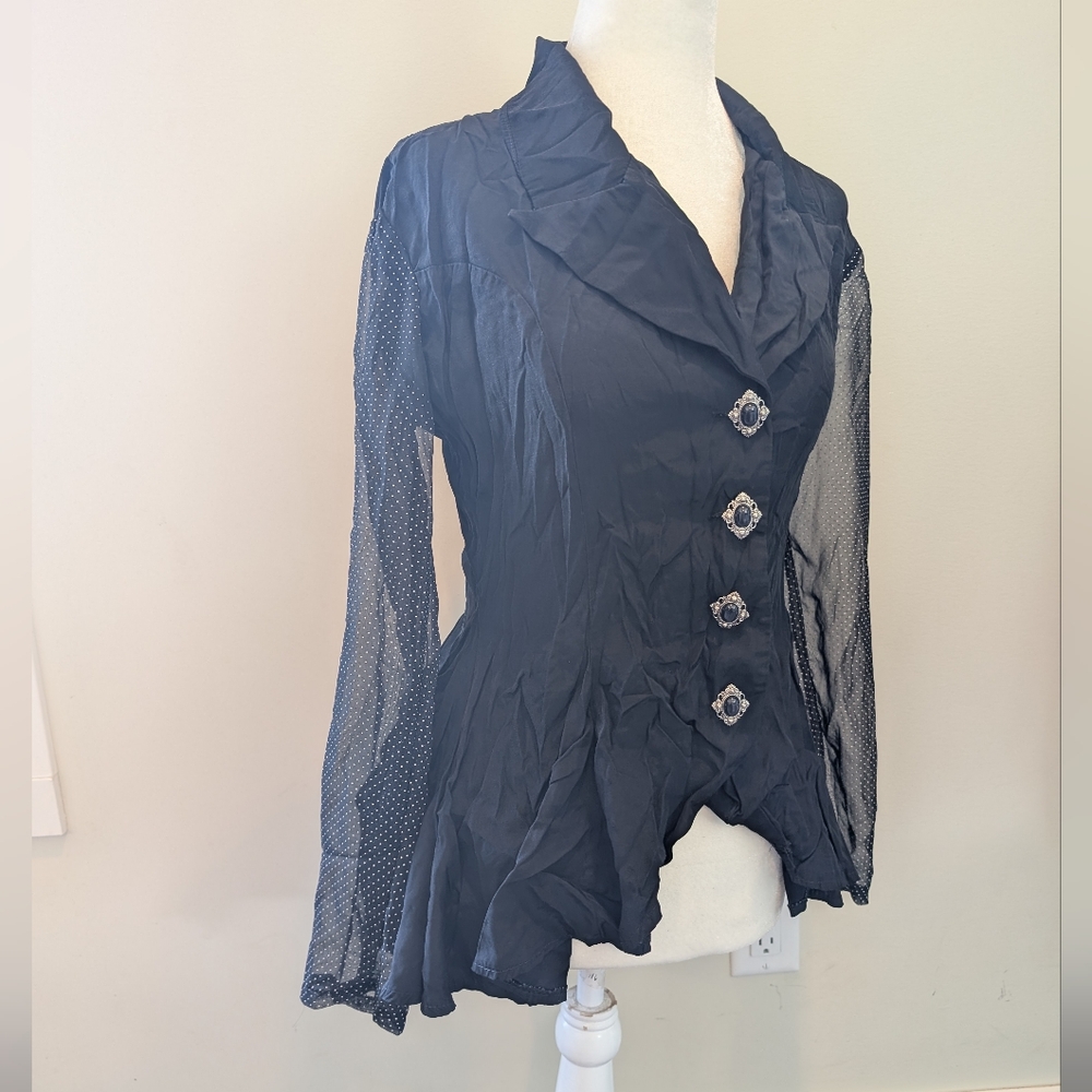 Elegant Black Gothic Women's Jacket